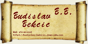 Budislav Bekčić vizit kartica